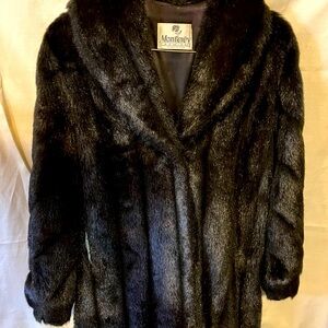 Beautiful faux fur, winter coat, feels real and looks great.